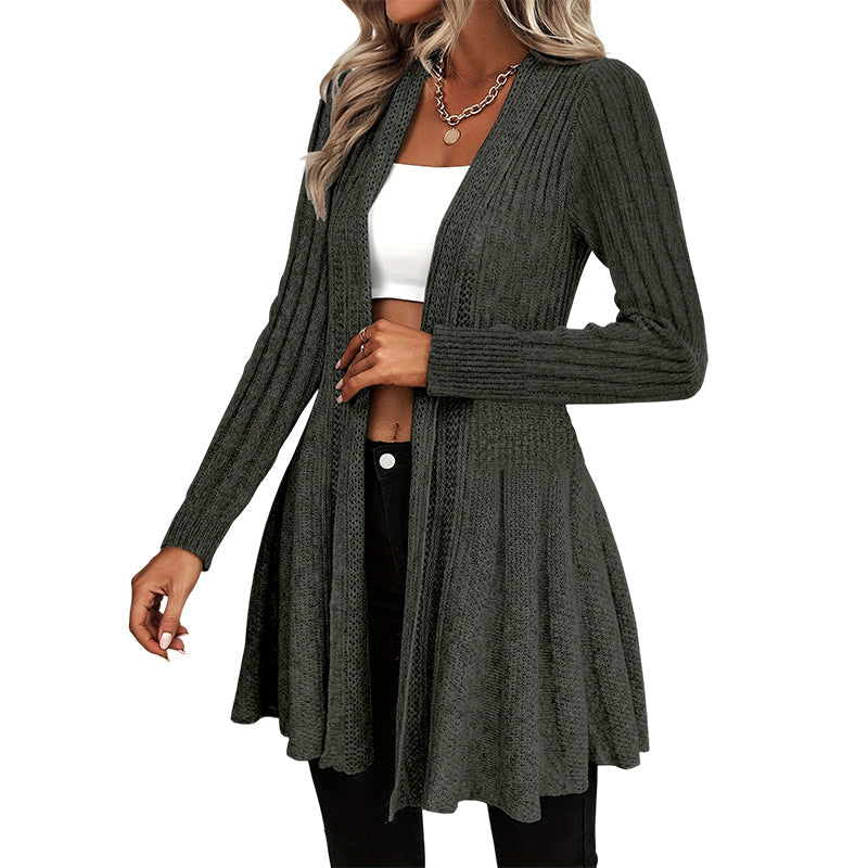 ✨ Cardigan Femme Élégant à Col Ouvert – Coupe Fluide & Style Raffiné