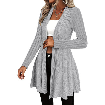 ✨ Cardigan Femme Élégant à Col Ouvert – Coupe Fluide & Style Raffiné