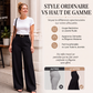 Pantalon de costume ample à jambes larges pour femme