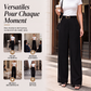 Pantalon de costume ample à jambes larges pour femme