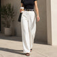 Pantalon de costume ample à jambes larges pour femme