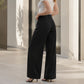 Pantalon de costume ample à jambes larges pour femme