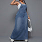 Robe Salopette en Jean Maxi Grande Taille pour Femme