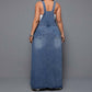 Robe Salopette en Jean Maxi Grande Taille pour Femme