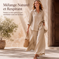 Ensemble chemise décontractée pour femme et pantalon large fluide