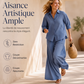 Ensemble chemise décontractée pour femme et pantalon large fluide