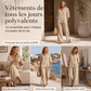 Ensemble chemise décontractée pour femme et pantalon large fluide