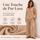 🌸 OFFRE LIMITÉE –50% ! ✨ Ensemble pour femme : haut à col V à manches longues et pantalon large