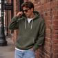 Sweat à capuche en maille à demi-zip pour homme