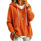 Sweat à capuche ample en maille gaufrette pour femme avec poches