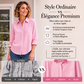Chemise à carreaux à manches longues et boutons pour femme