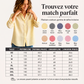 Chemise à carreaux à manches longues et boutons pour femme