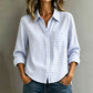 Chemise à carreaux à manches longues et boutons pour femme