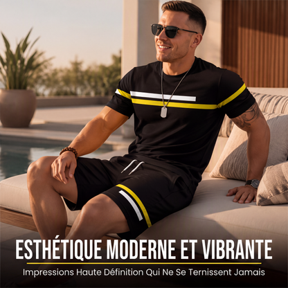 Ensemble t-shirt à manches courtes décontracté et short pour homme