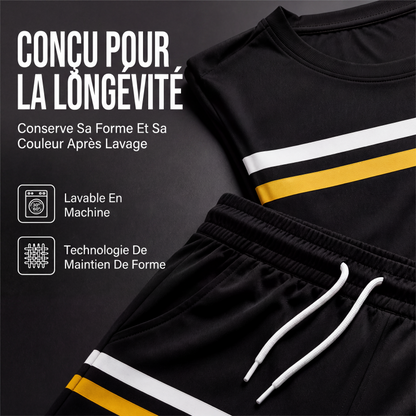 Ensemble t-shirt à manches courtes décontracté et short pour homme