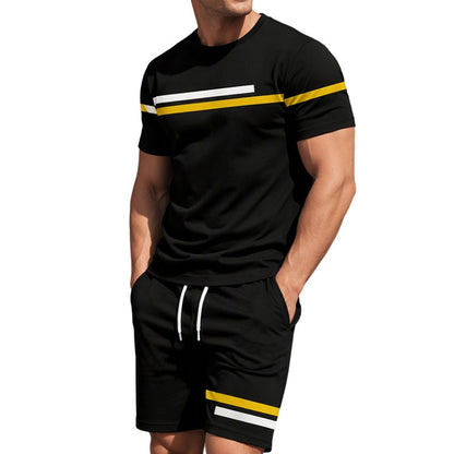 Ensemble t-shirt à manches courtes décontracté et short pour homme