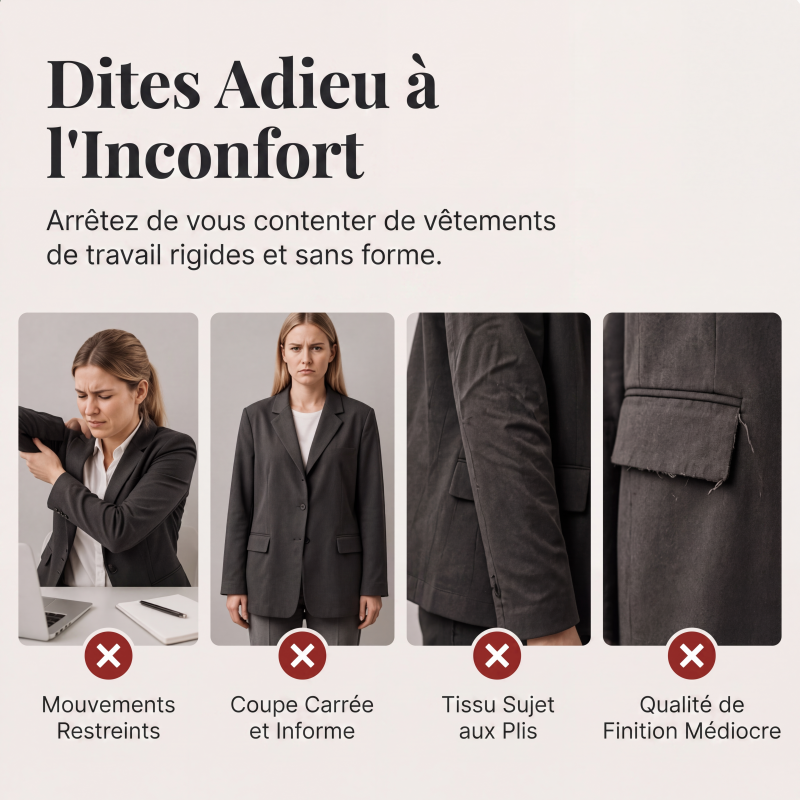 Blazer femme à col V et bouton unique