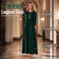 Robe longue élégante en velours pour femmes