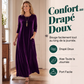 Robe longue élégante en velours pour femmes