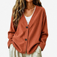 Cardigan en maille velours côtelé col V pour femme