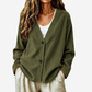 Cardigan en maille velours côtelé col V pour femme