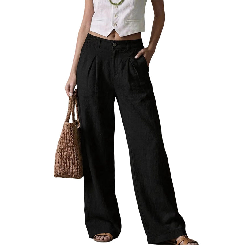 Pantalon large d'été respirant pour femme