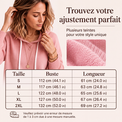 Pull en maille à capuche décontracté pour femme