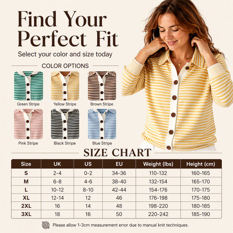 Cardigan en maille rayée pour femme