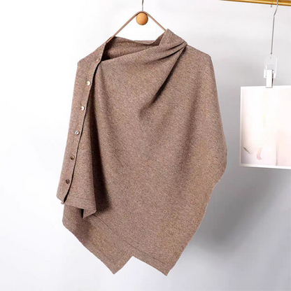 Poncho élégant pour femme avec boutons latéraux