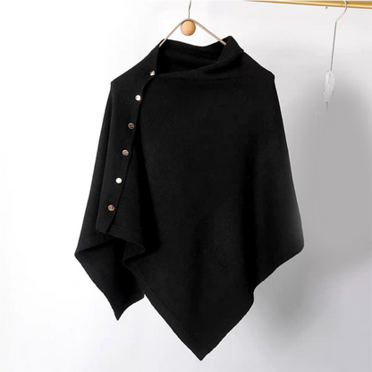 Poncho élégant pour femme avec boutons latéraux
