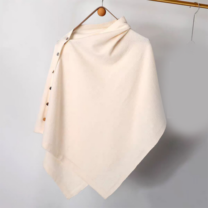 Poncho élégant pour femme avec boutons latéraux