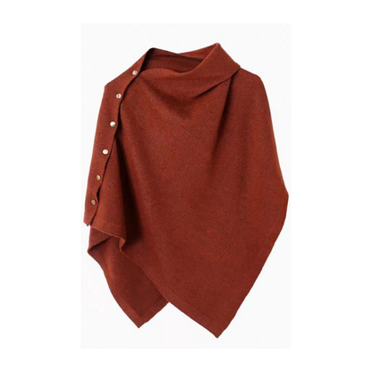 Poncho élégant pour femme avec boutons latéraux
