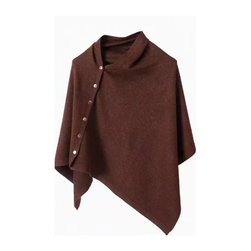 Poncho élégant pour femme avec boutons latéraux