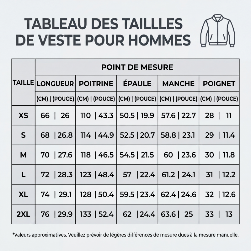 Veste à col montant bicolore pour homme