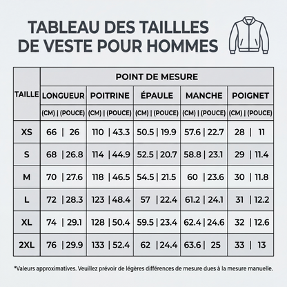 Veste à col montant bicolore pour homme