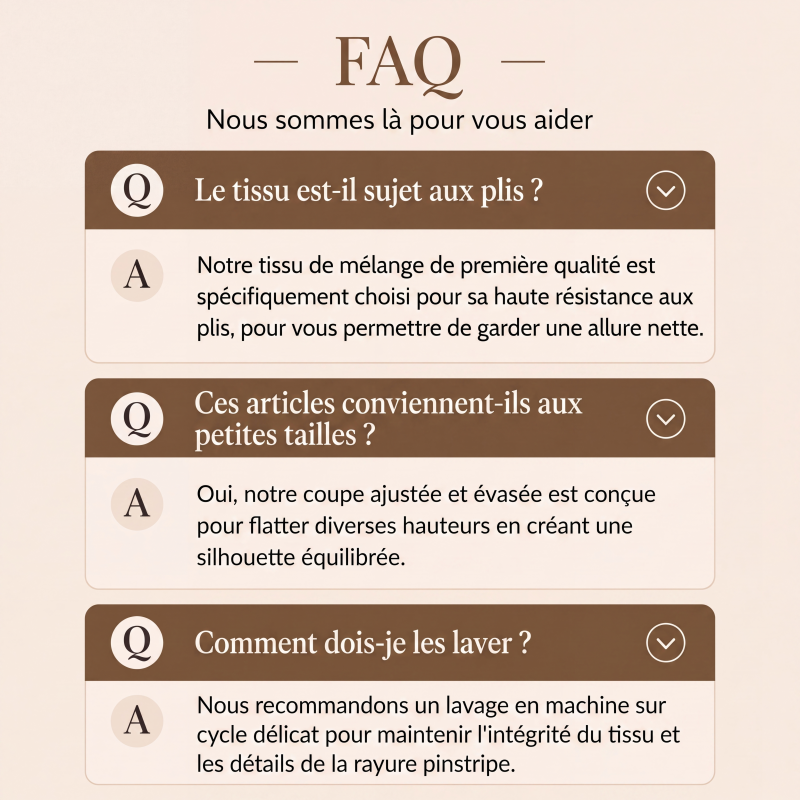 Pantalon habillé évasé rayé pour femme