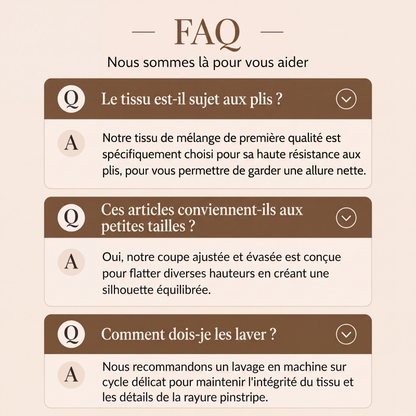 Pantalon habillé évasé rayé pour femme