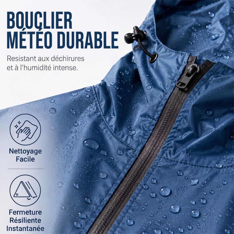 Poncho de pluie à capuche unisexe, imperméable et léger