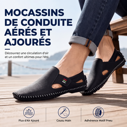 Mocassins décontractés pour homme, enfilables et respirants