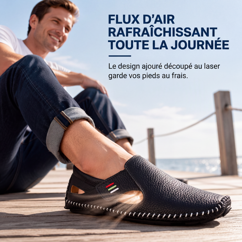 Mocassins décontractés pour homme, enfilables et respirants