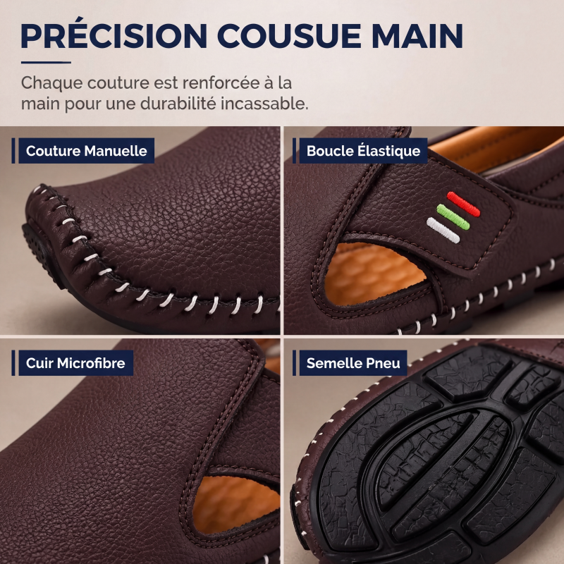 Mocassins décontractés pour homme, enfilables et respirants
