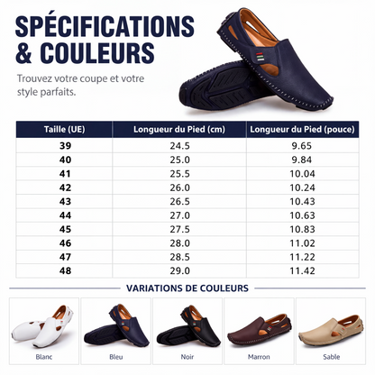 Mocassins décontractés pour homme, enfilables et respirants