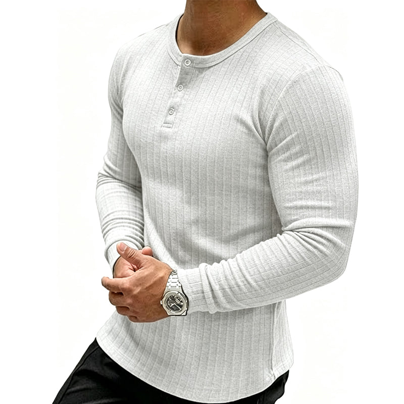 Chemise Henley ajustée pour homme