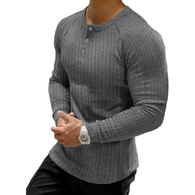 Chemise Henley ajustée pour homme