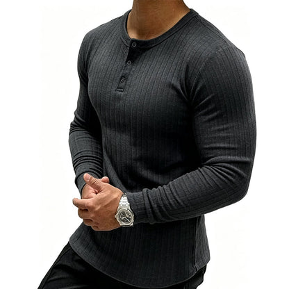 Chemise Henley ajustée pour homme