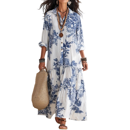 Robe longue pour femme à imprimé floral
