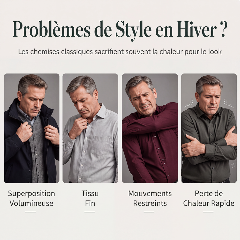 Haut à manches longues fausse deux-pièces pour homme