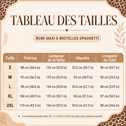 Ensemble robe longue fluide chic et cache-maillot pour femme