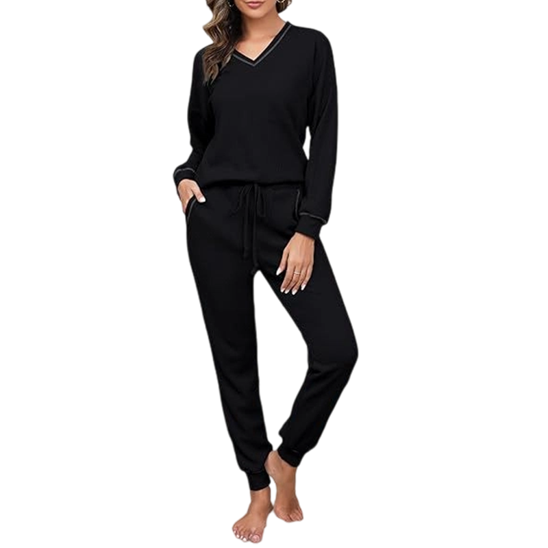 Ensemble de détente pour femme : haut à manches longues et pantalon de jogging