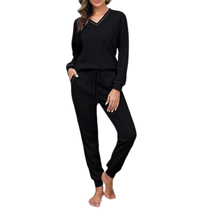 Ensemble de détente pour femme : haut à manches longues et pantalon de jogging